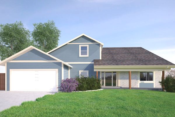 This is a picture of an architectural render Siding Design Pro created for a client in Westminster where we installed new LP Smartside siding on their home